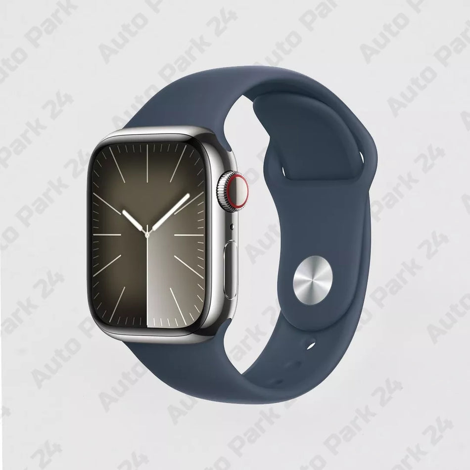Apple Watch Series 9 GPS + Cellular 41mm Silver Stainless Steel with Blue Band