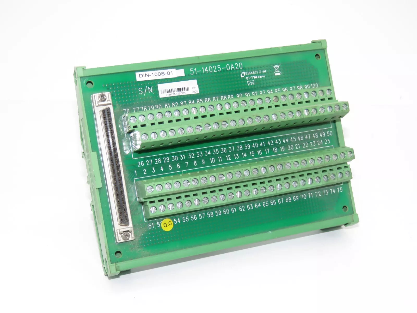 Adlink DIN-100S-01 PLOTECH 51-14025-0A20 100-pin Wiring Terminal Board