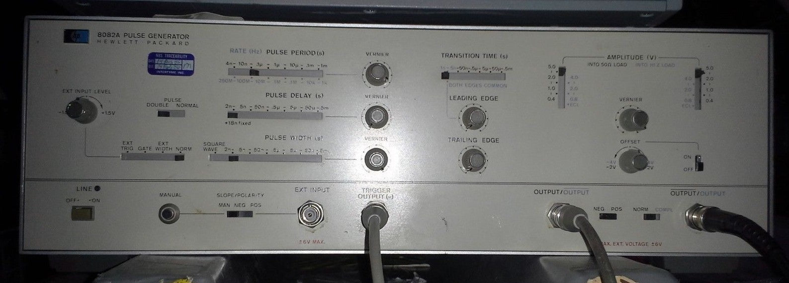 250 MHz Dual Output Pulse Generator by Hewlett Packard