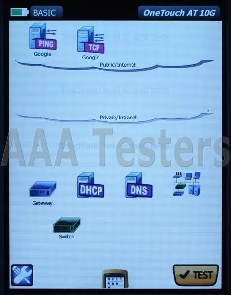 NetScout Fluke OneTouch AT 10G 1T10G-1000 Copper Gigabit Network Tester Versiv