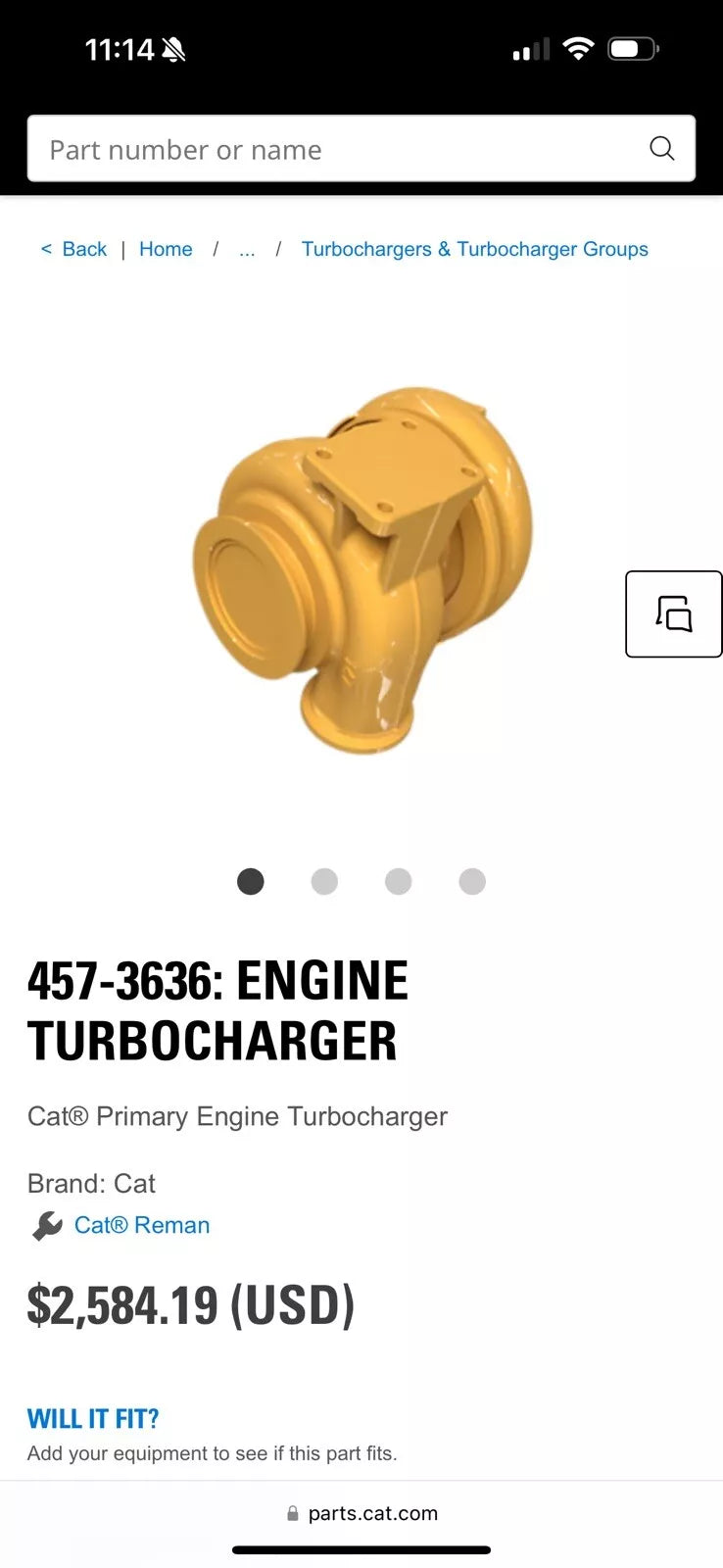 CAT 457-3636 Turbocharger / New Sealed