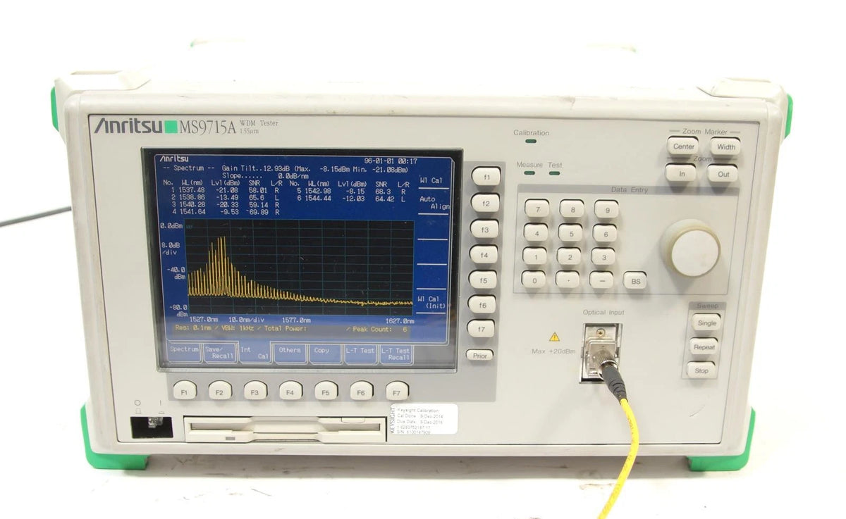 Anritsu MS9715A 1550nm OSA Fiber Optical WDM Tester / Transmission Test Set