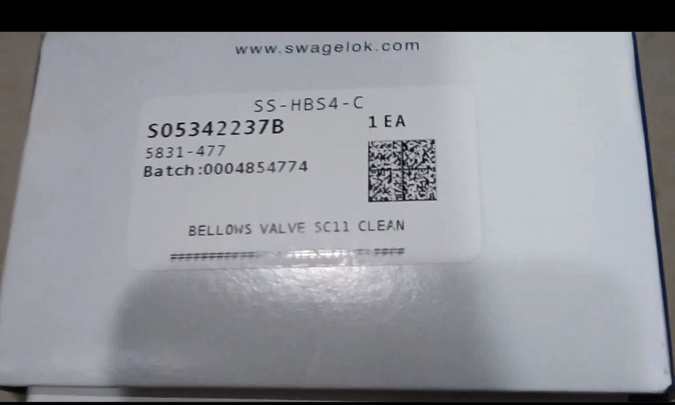 SS-HBS4-C Swagelok Pneumatic Valve - Reliable and Durable