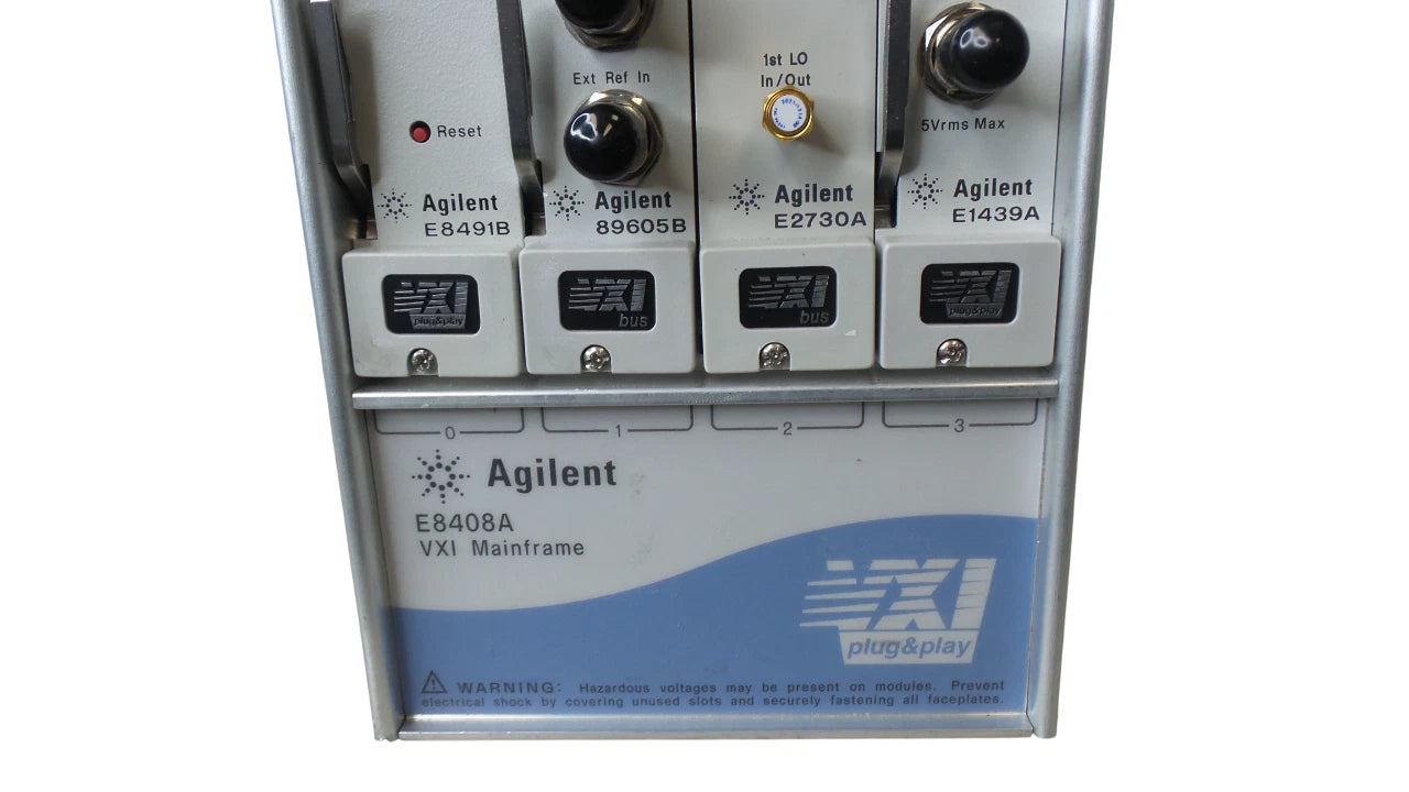 Agilent E8408A VXI Mainframe with E8491B, 89605B, E2730A, E1439A