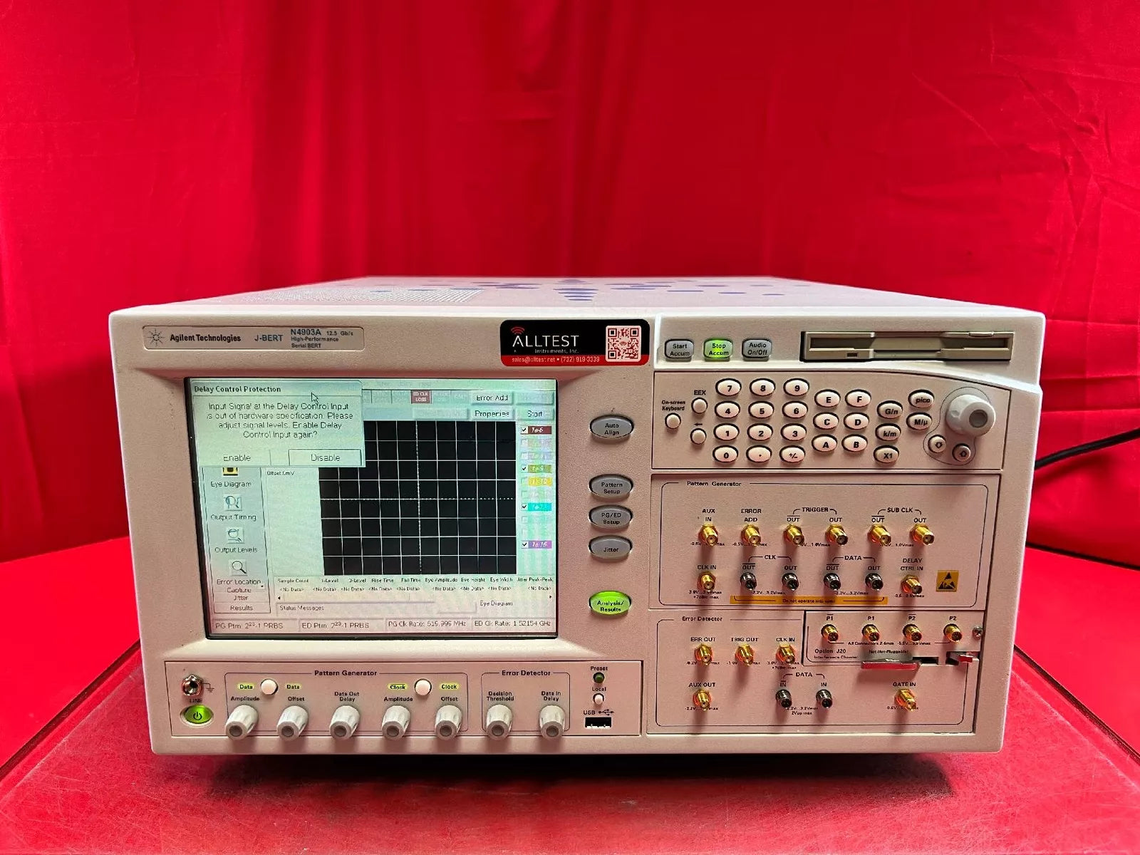 Agilent/Keysight N4903A Opt J20 Serial J-BERT 150 Mb/s to 12.5 Gb/s DE46B00545