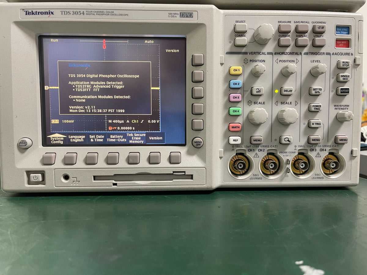 Tektronix TDS3054 Oscilloscope , 4CH , DPO , 5GSa/s , SPC Self-test PASSED_ 4296 - XG eqpt