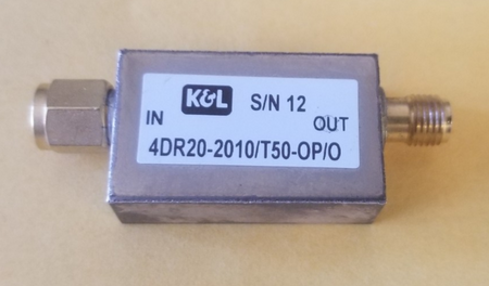 Notch Filter for 2 GHz - K&L Microwave