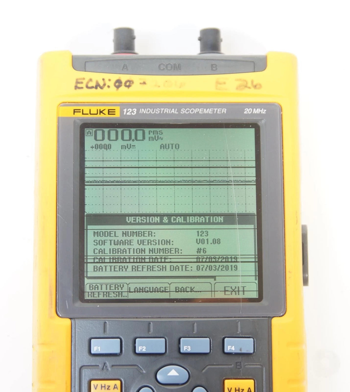 Fluke 123 Industrial ScopeMeter Oscilloscope/Multimeter/DMM/Scope Meter AS-IS