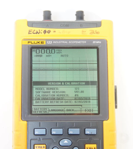 Fluke 123 Industrial ScopeMeter Oscilloscope/Multimeter/DMM/Scope Meter AS-IS