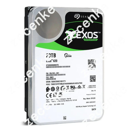 Seagate Exos X20 20TB SATA 6Gb/s 3.5 Enterprise Hard Drive