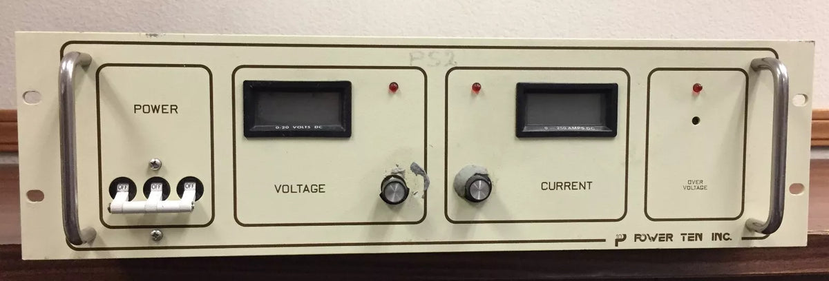 Power Ten 4600D-20250 Heavy Duty DC Power Supply 0-20 Volts DC 0-250 Amps