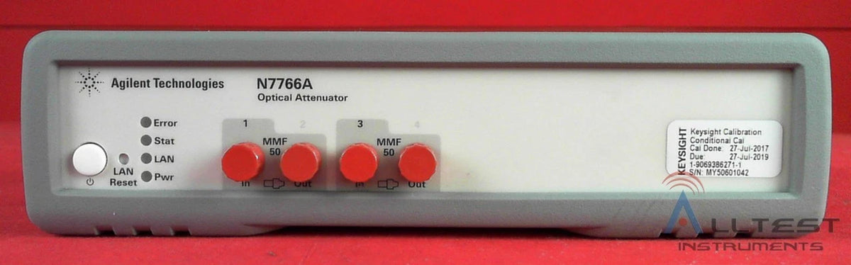 HP Agilent Keysight N7766A-050 Two-Channel Multimode Optical Attenuator