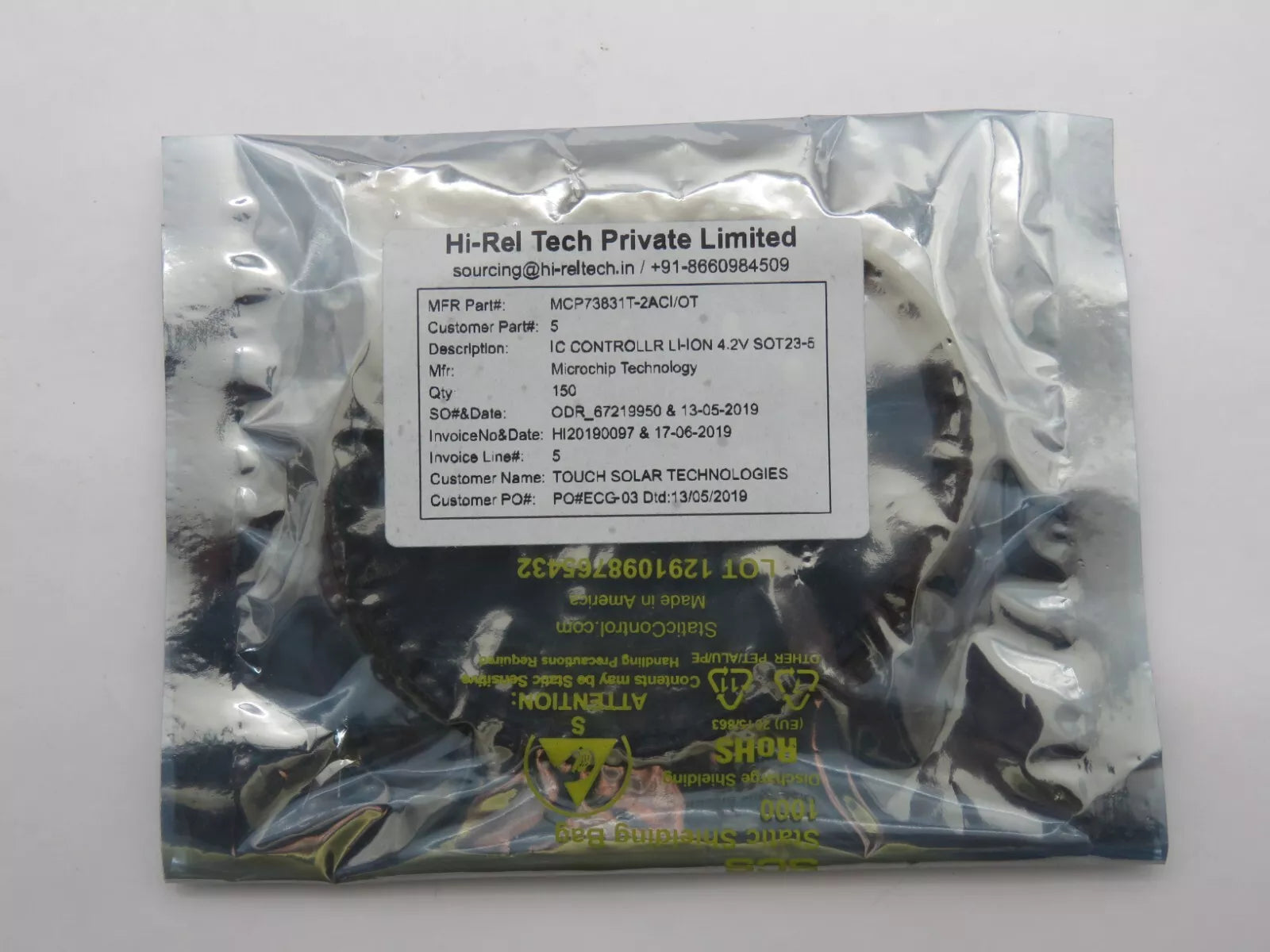 Microchip MCP73831T-2ACI IC Controller 2V - NEW INBOX