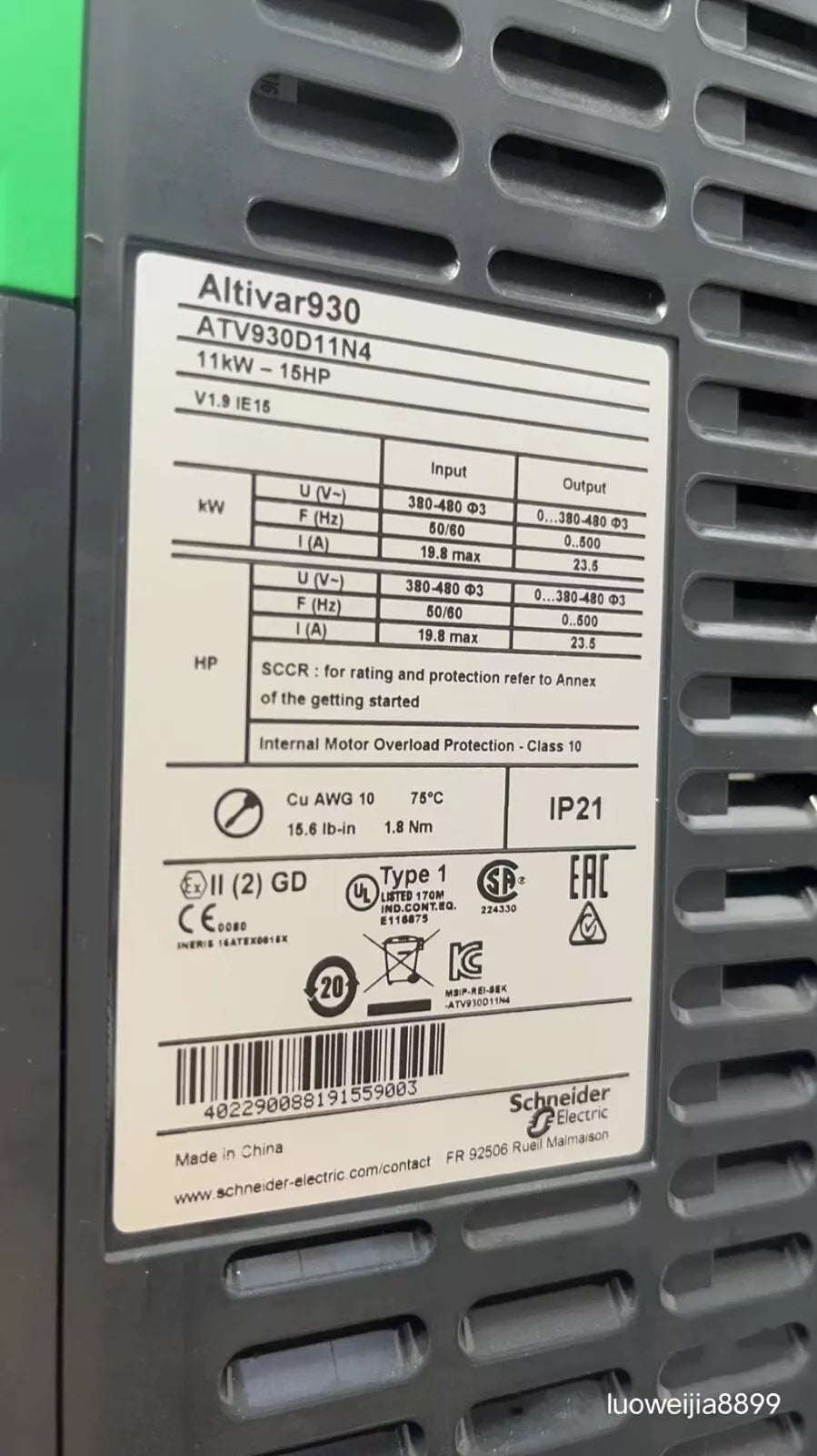 ATV930D11N4 Encoder Test OK 1PCS