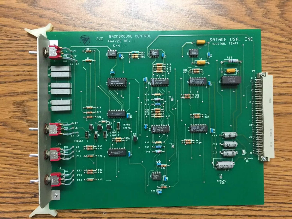 Satake 464722 Rev. H Background Control Board
