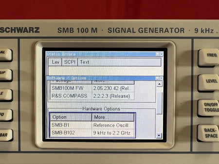 Rohde & Schwarz SMB100M-B102 RF and Microwave Signal Generator