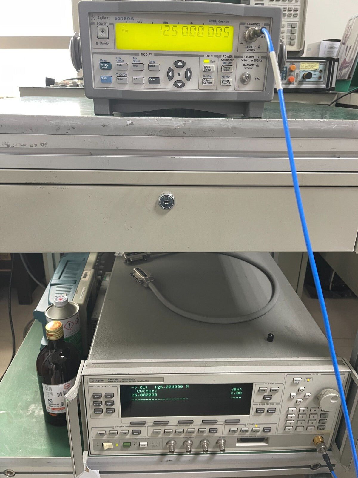Agilent Keysight 53150A 10Hz-20GHz CW Microwave Frequency Counter _1097