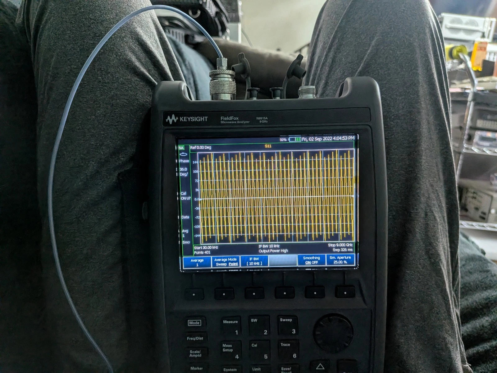 Keysight Agilent VNA Vector Network Spectrum Analyzer Fieldfox N9915A Cald 9 Ghz