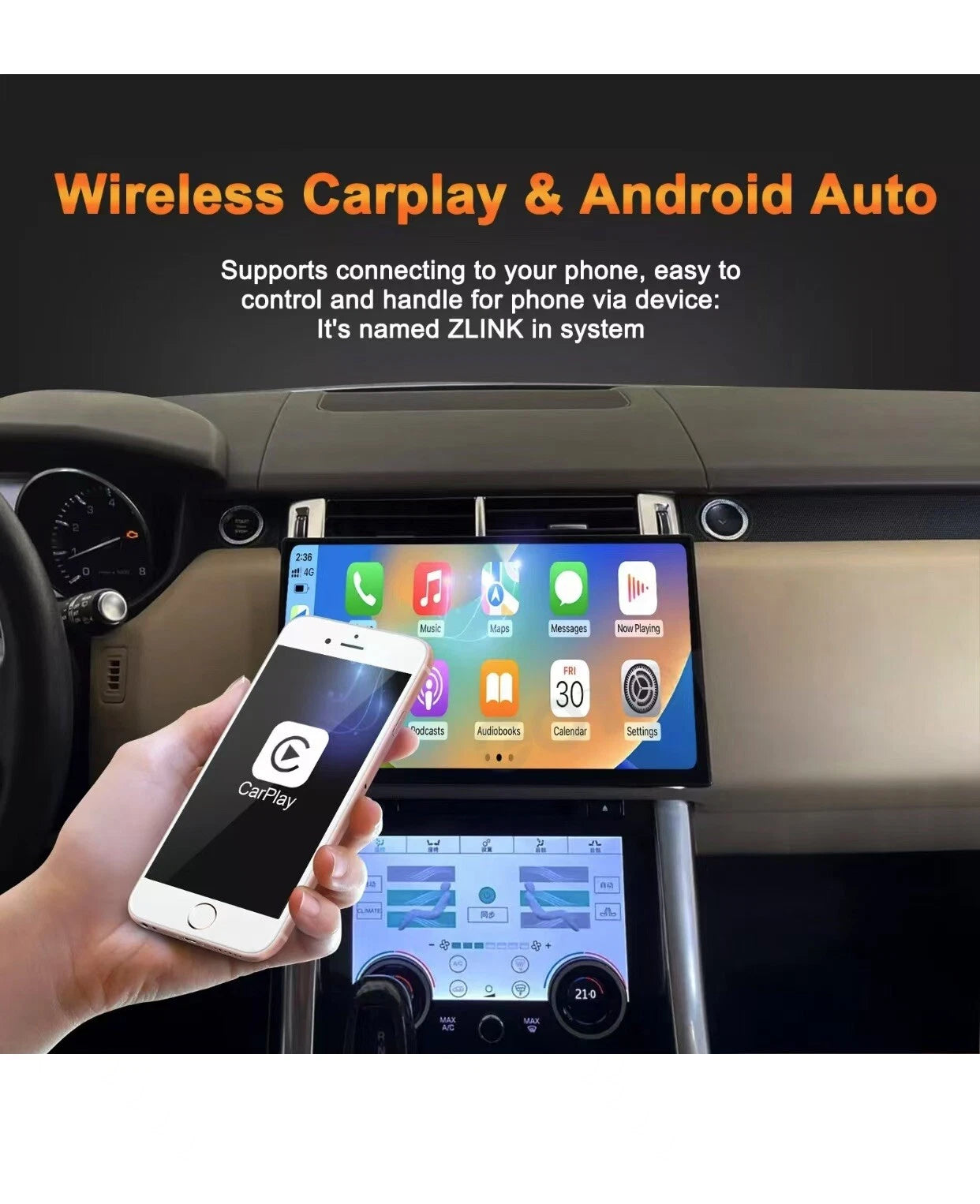 Android Car Radio 2Din Stereo for Land Rover Range Rover Sport L494 2014-2017