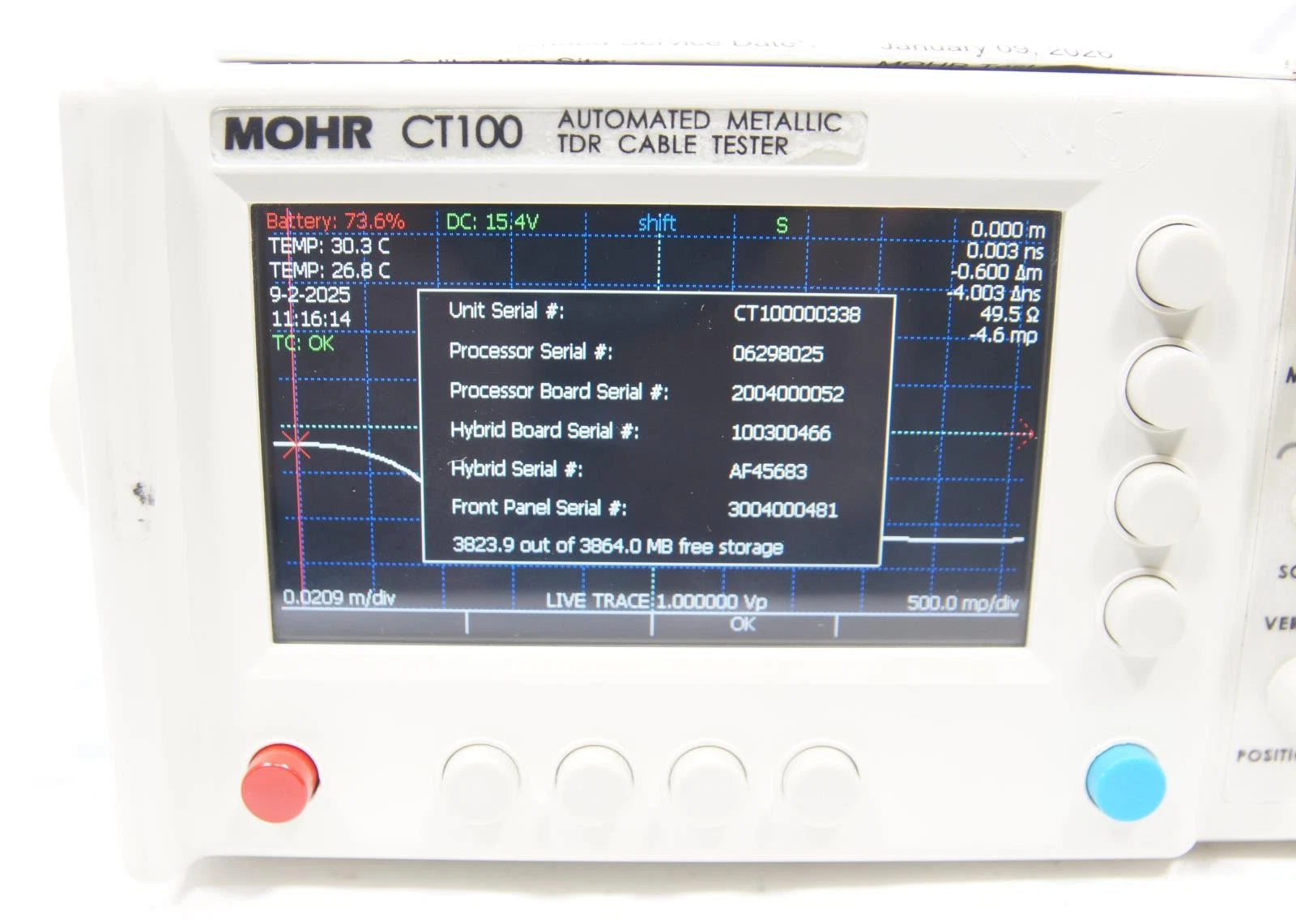 MOHR CT-100B Automatic Metallic TDR Cable Tester CT100 CALIBRATED