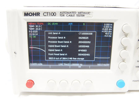 MOHR CT-100B Automatic Metallic TDR Cable Tester CT100 CALIBRATED