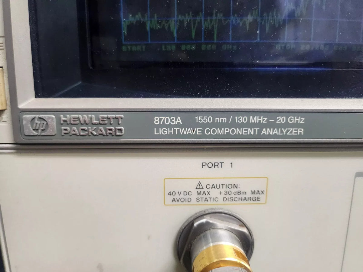 HP/Agilent 8703A 1550nm 130 MHz-20GHz Lightwave Analyzer (0354)