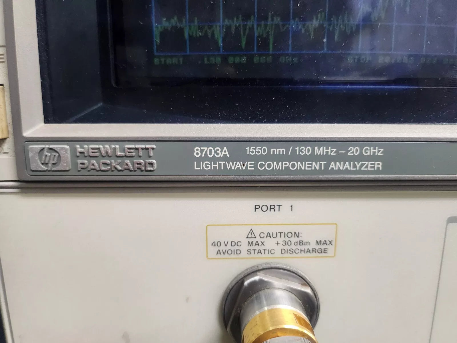 HP/Agilent 8703A 1550nm 130 MHz-20GHz Lightwave Analyzer (0354)