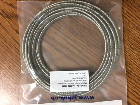 Jakob 20113-0480 Stainless Steel Wire Sling, 4mm Dia x 5730mm L