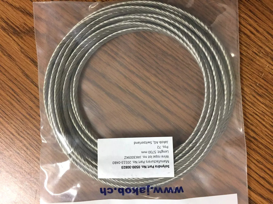Jakob 20113-0480 Stainless Steel Wire Sling, 4mm Dia x 5730mm L