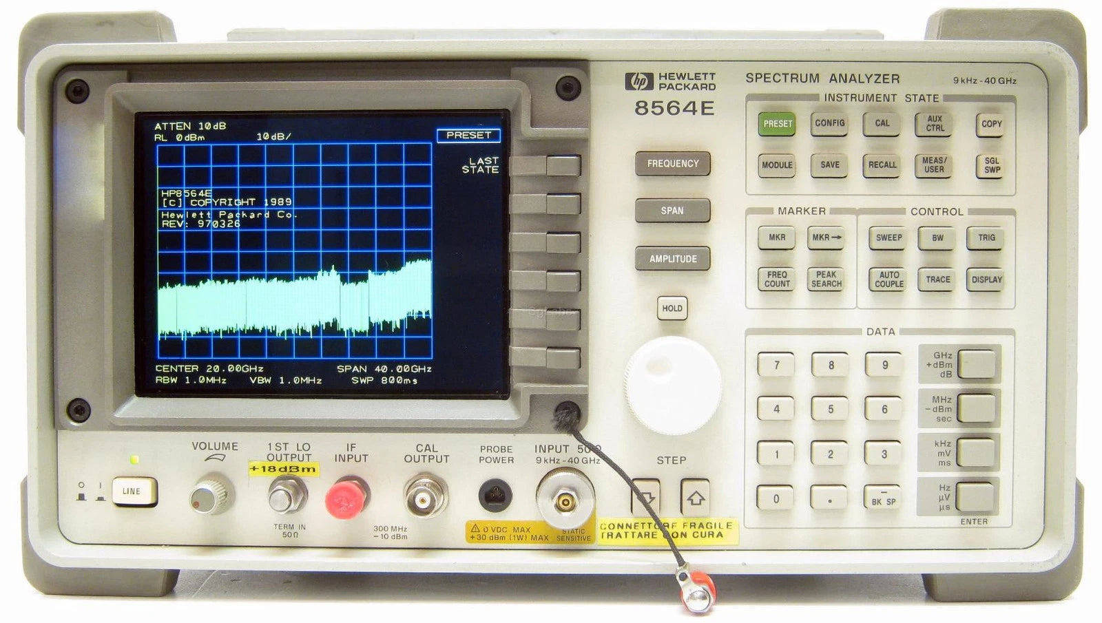 HP Agilent 8564E Spectrum Analyzer 30 Hz to 40 GHz