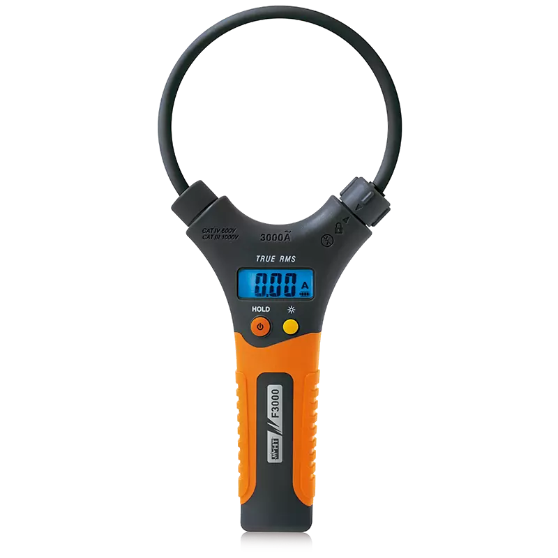 HT Instruments F3000 Clamp Meter with Flexible Clamp Jaws AC 3000A