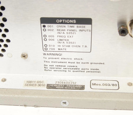 HP Agilent 5352B 10 Hz to 40 GHz CW Microwave Frequency Counter OPT 001