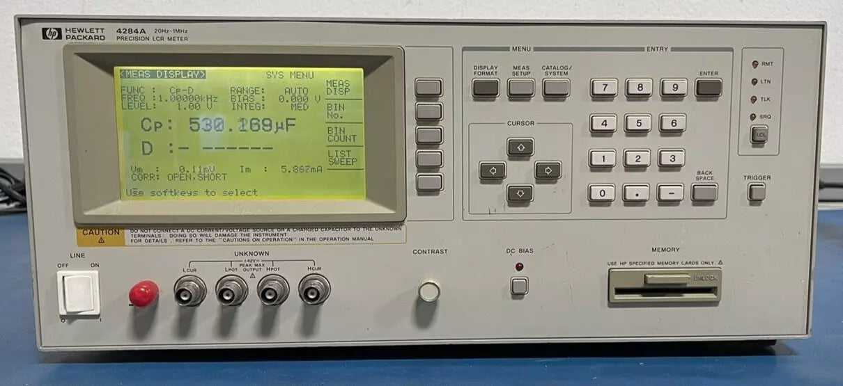Agilent Keysight HP 4284A LCR Meter with Options 001, 002 HPIB Tested