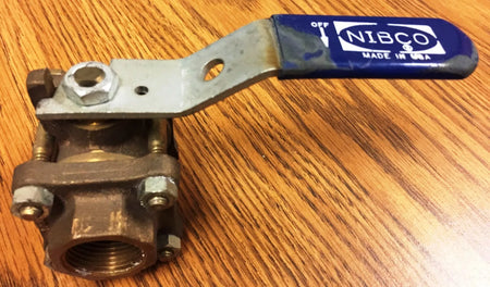 Nibco Material # NL99508 T595Y 3/4" 3PC THRD Ball Full Port BRZ Ball Valve