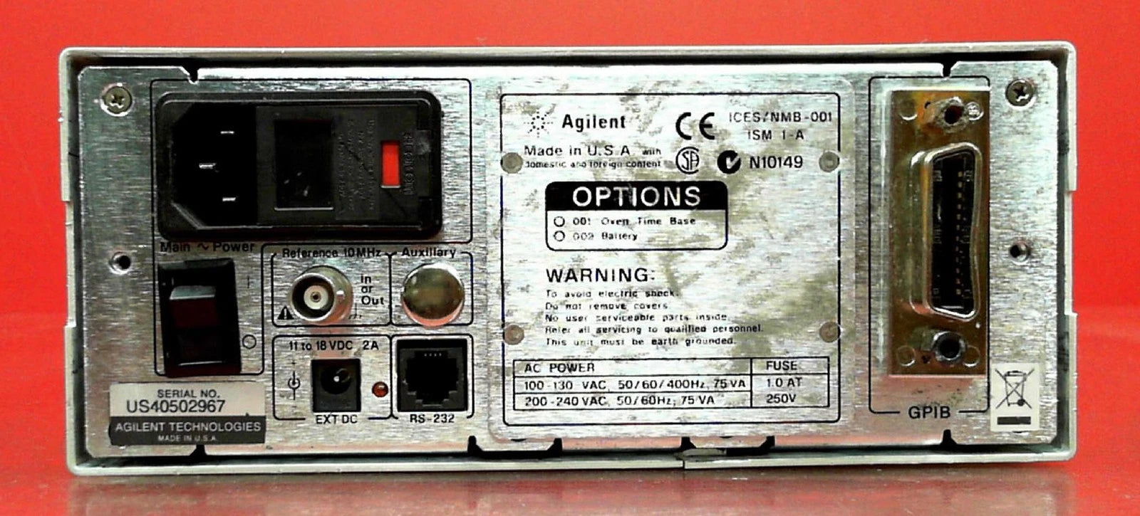 HP Agilent 53150A US40502967 Microwave Frequency Counter 20 GHz