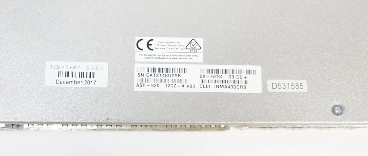 Cisco ASR-920-12CZ-A ASR920 Series Aggregation Services Router w MetroIP License