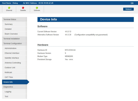 Newtec MDM5000 Satellite Modem Software Version 4.6.5.12