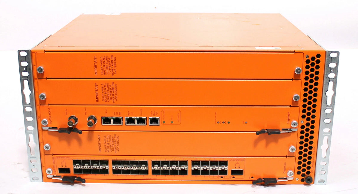 Gigamon GigaVUE-HD4 Fabric Node Chassis w/ HCCv2 Controller & GigaPORT-Q02X32/2q
