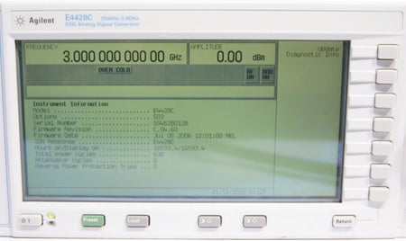 Agilent E4428C 250 kHz - 3.0GHz ESG Analog Signal Generator OPT 503