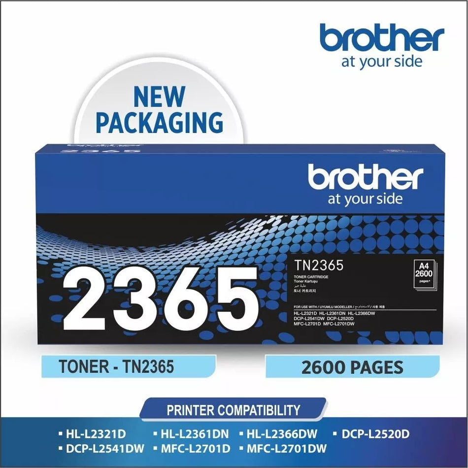 Brother TN-2365 Original Black Toner Cartridge – High Yield