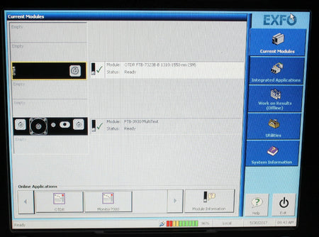 EXFO FTB-7300B 1310-1550nm SM Fiber OTDR FTB-7323B-B TESTED