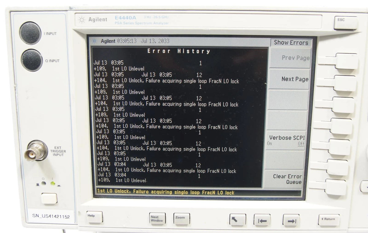 AGILENT E4440A PSA Series 3Hz to 26.5GHz Spectrum Analyzer AS-IS