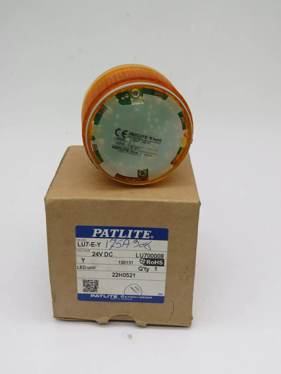Patlite LU7-E Yellow Stack Light LED Unit 24VDC