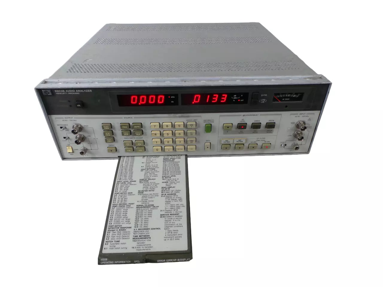 HP 8903B Audio Analyzer for Precise Audio Testing