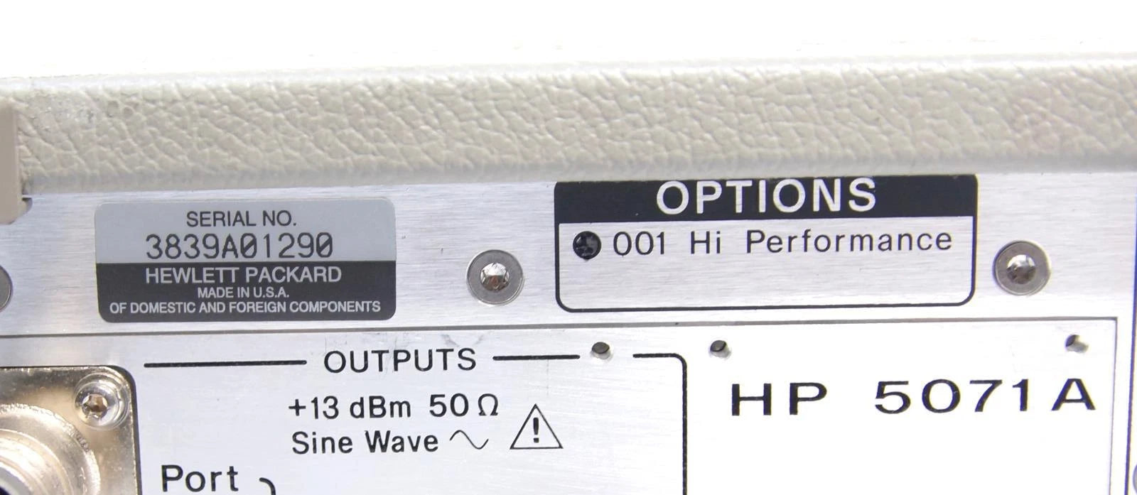 HP / Agilent 5071A Primary Frequency Standard AS-IS