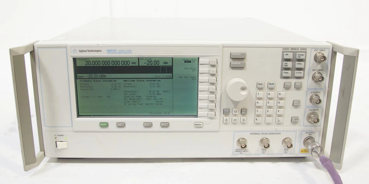 Agilent E8257D PSG 250kHz -20GHz Analog Signal Generator 1E1 1EH 520 UNT UNW UNX