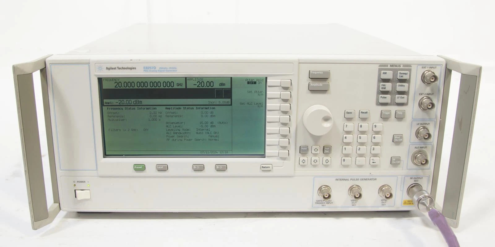Agilent E8257D PSG 250kHz -20GHz Analog Signal Generator 1E1 1EH 520 UNT UNW UNX