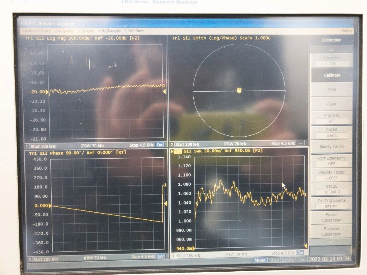 Agilent E5071C 008/010/240/UNQ 9kHz-4.5GHz Network Analyzer