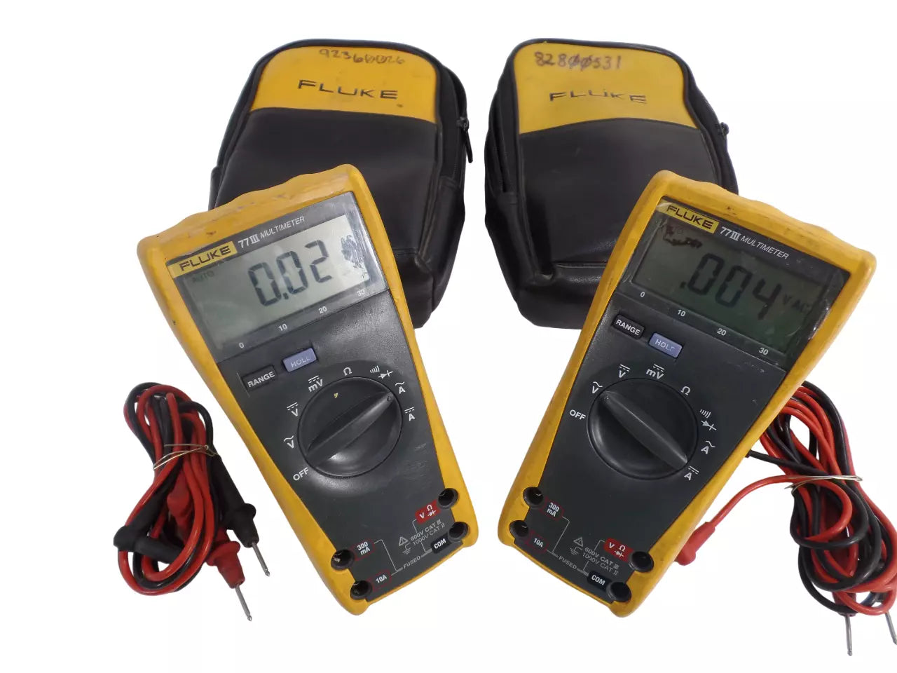 Lot of 2 Fluke 77III Multimeter Set