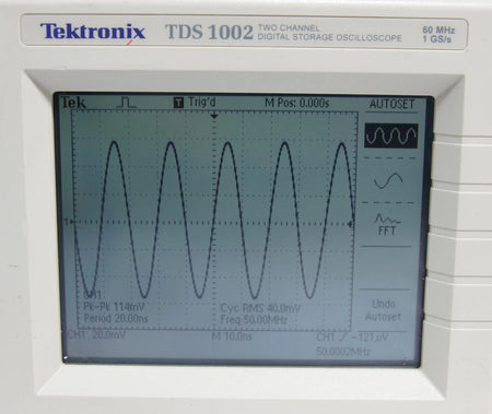 Tektronix TDS 1002 2CH 60MHz 1GS/s Digital Storage Oscilloscope